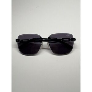 Quay Australia x Saweetie No Cap Matte Black Chainlink Aviator Sunglasses